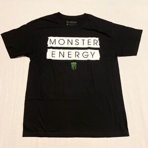 Monster Energy Graphic T-Shirt Black Short Sleeve Men's Size Large